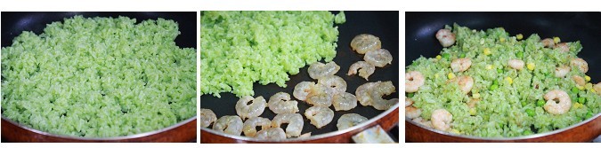蔬菜融入炒飯
